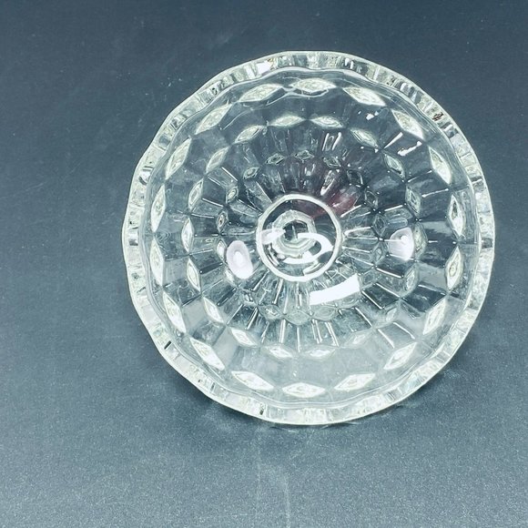 Fostoria American Clear Compote With Lid Candy Nuts Dish - Picture 7 of 8